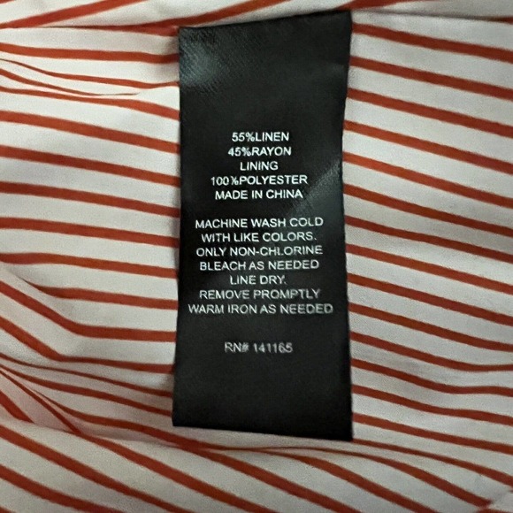 Harve Benard Women's Orange Linen Blend Casual Workwear Blazer Gold Buttons - 8 - Picture 6 of 6